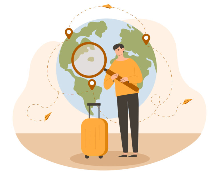 Tourist with luggage